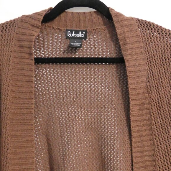 RAFAELLA | medium | Brown Short Sleeve Knit Open Front Cardigan - Shrug | NWOT - Picture 4 of 14